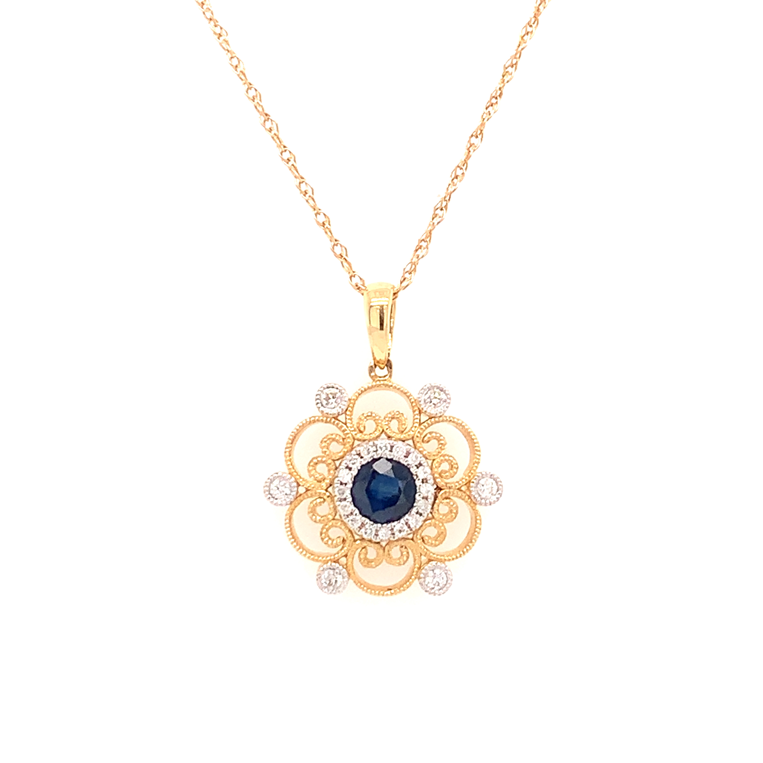 Adina Reyter Diamond Sapphire Amigos Necklace - 14k Yellow Gold, Sapphire,  Diamond | Blue Ruby Jewellery, Canada