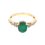 Yellow Gold Emerald Ring