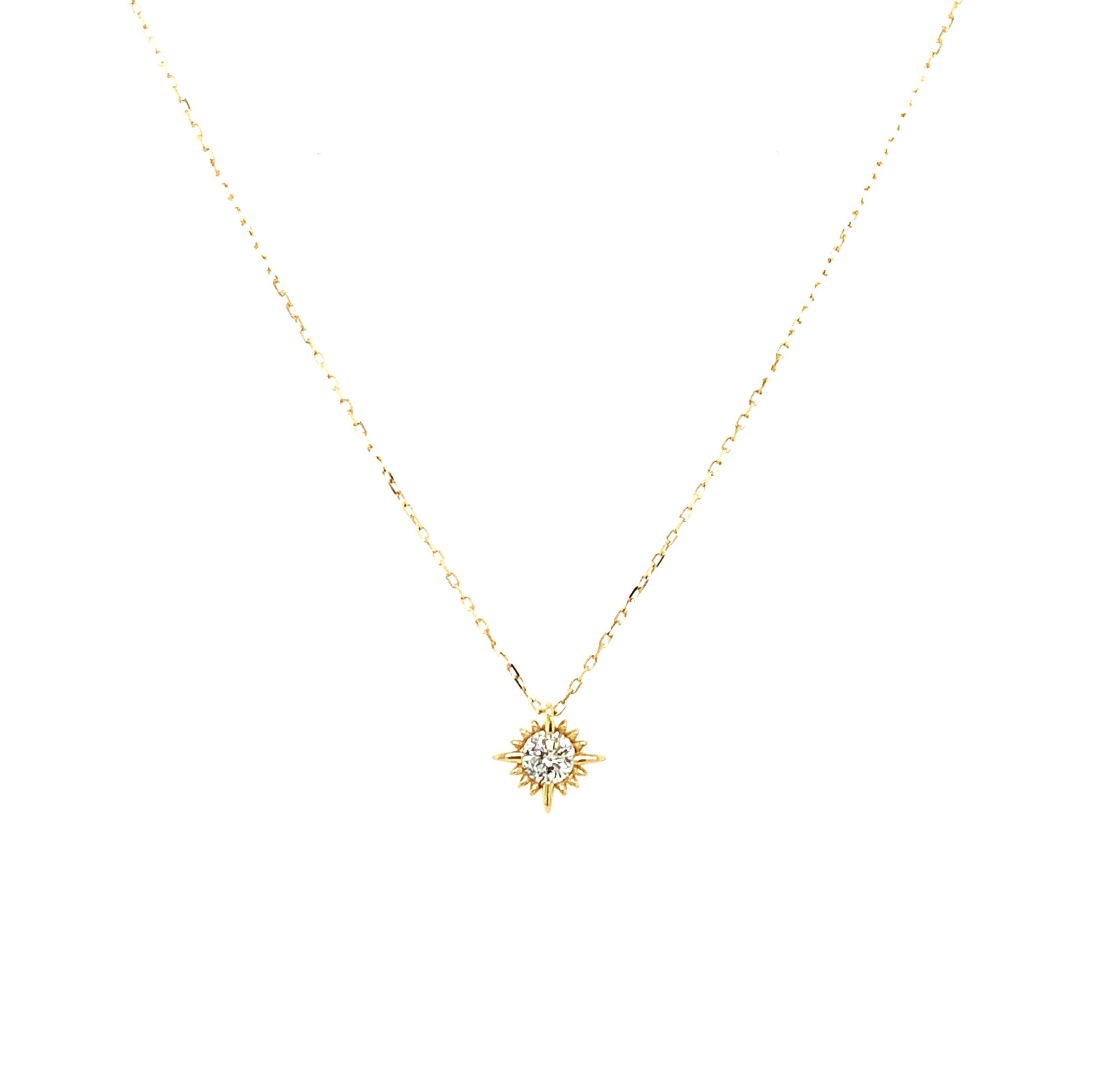 diamond sunburst necklace