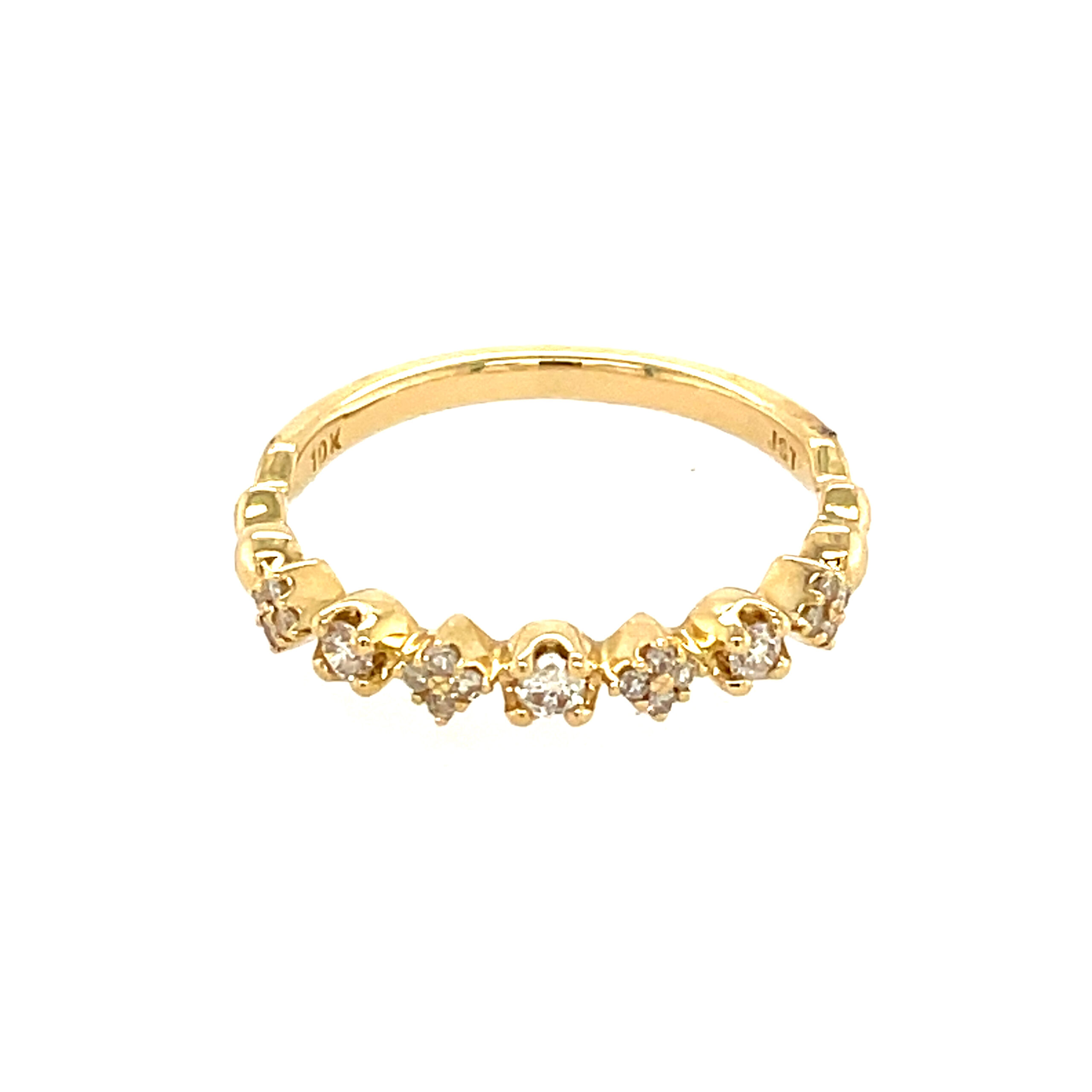 Yellow Gold Band with Diamonds