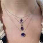 White Gold Amethyst Necklace