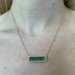 Yellow Gold Bicolored Tourmaline and Diamond Necklace