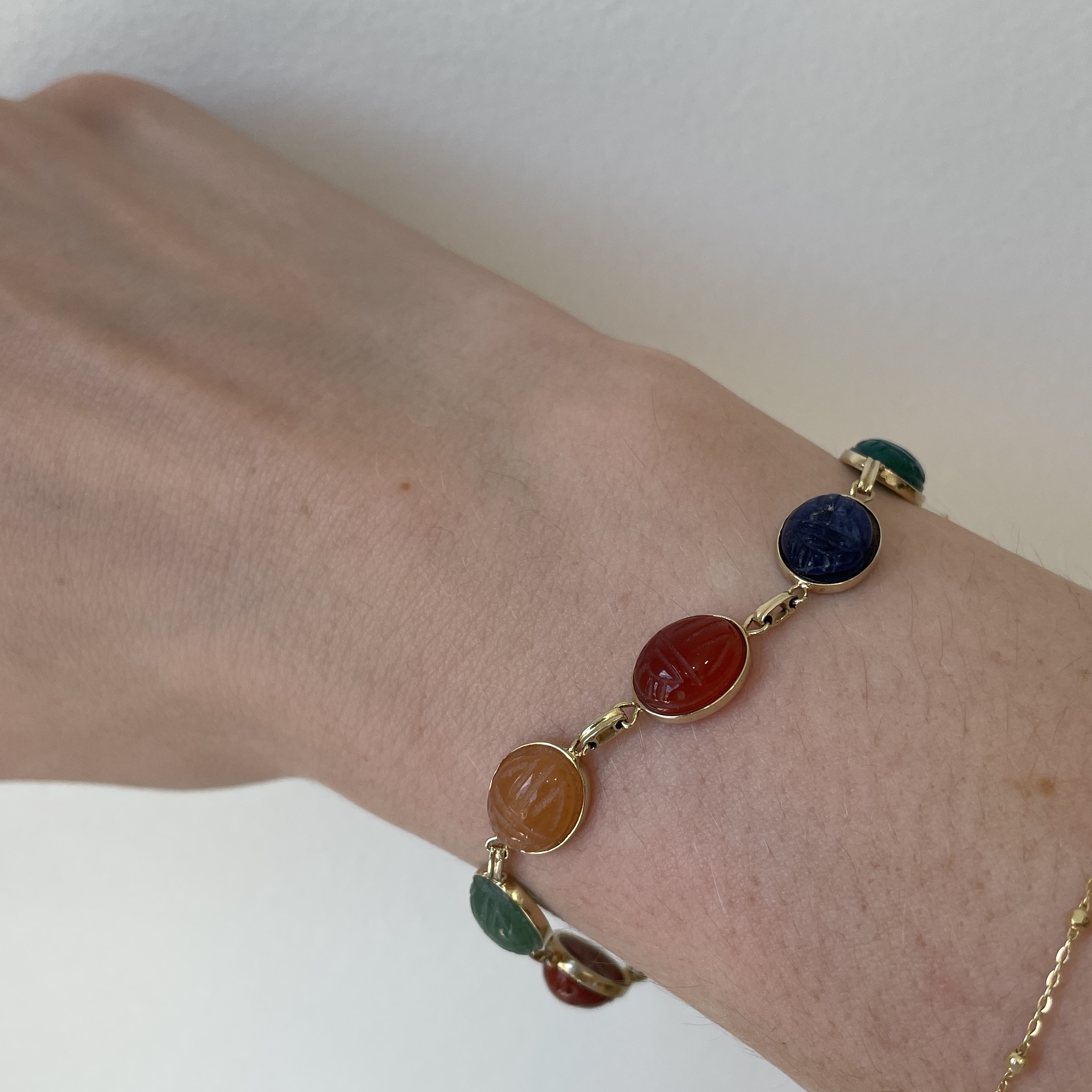 Estate: Multi-Stone Scarab Bracelet