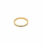 Estate: Yellow Gold Channel-Set Diamond Band