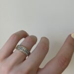 Estate: Yellow Gold Double Channel Set Diamond Ring