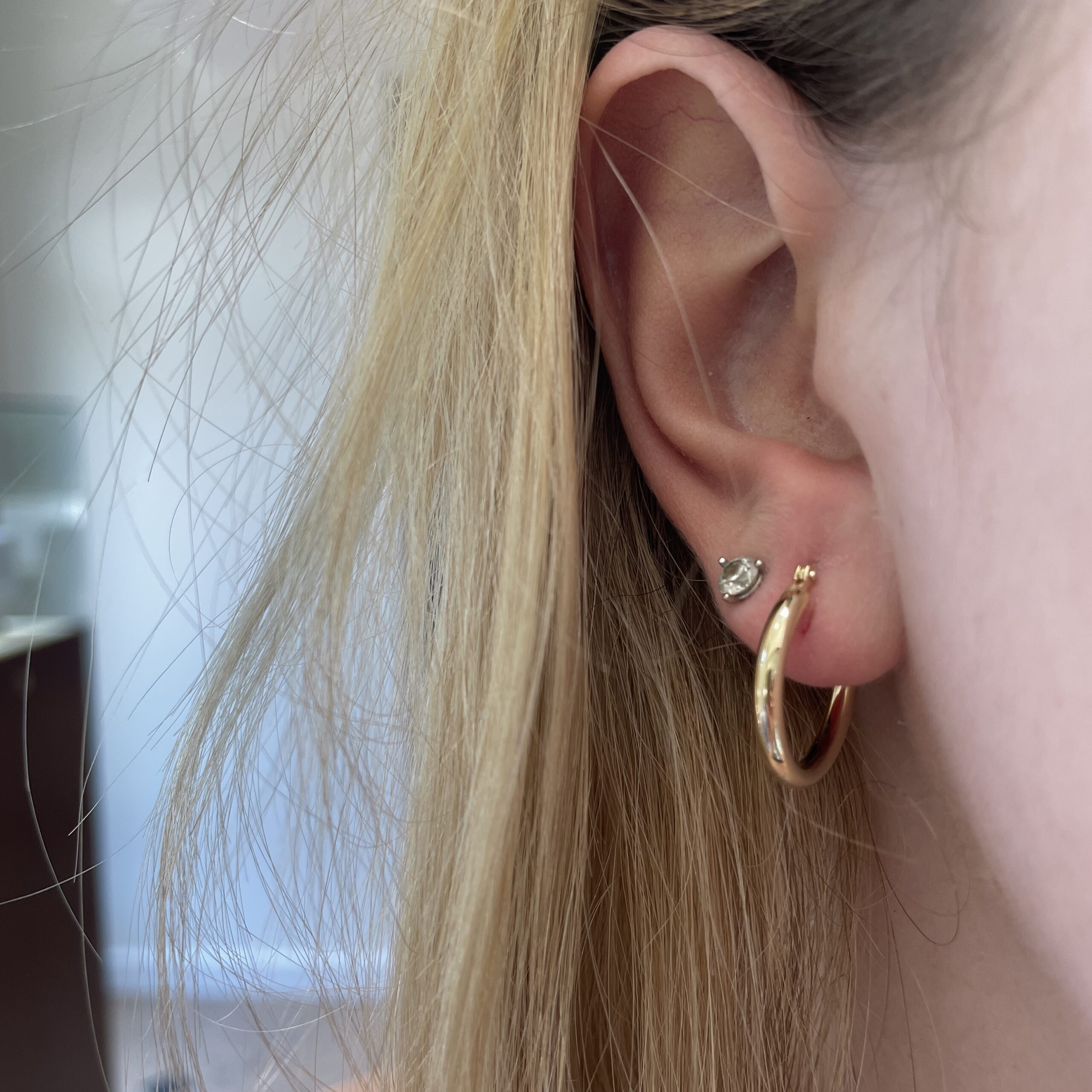 20 Millimeter Yellow Gold Polished Hoop Earrings