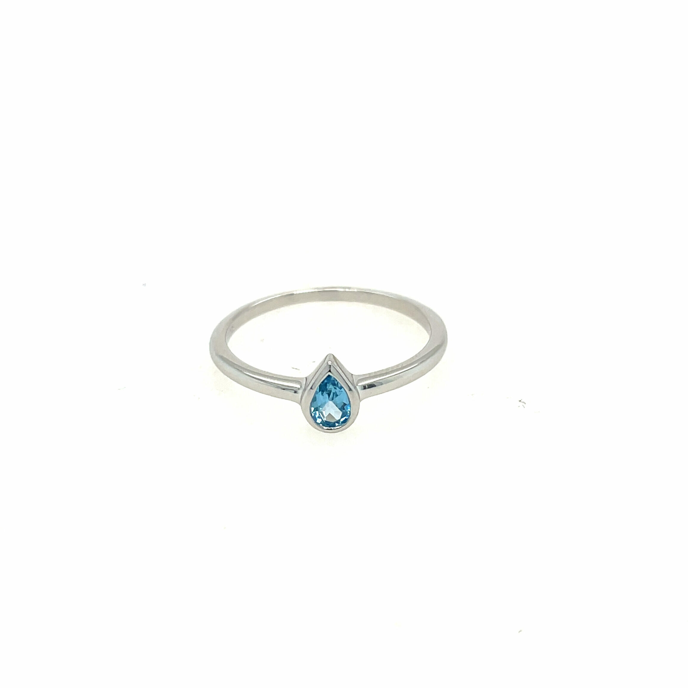 Sterling Silver Blue Topaz Stacking Ring