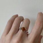 Sterling Silver Cabochon Citrine Ring