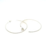 Sterling Silver Beaded Hoop Earrings