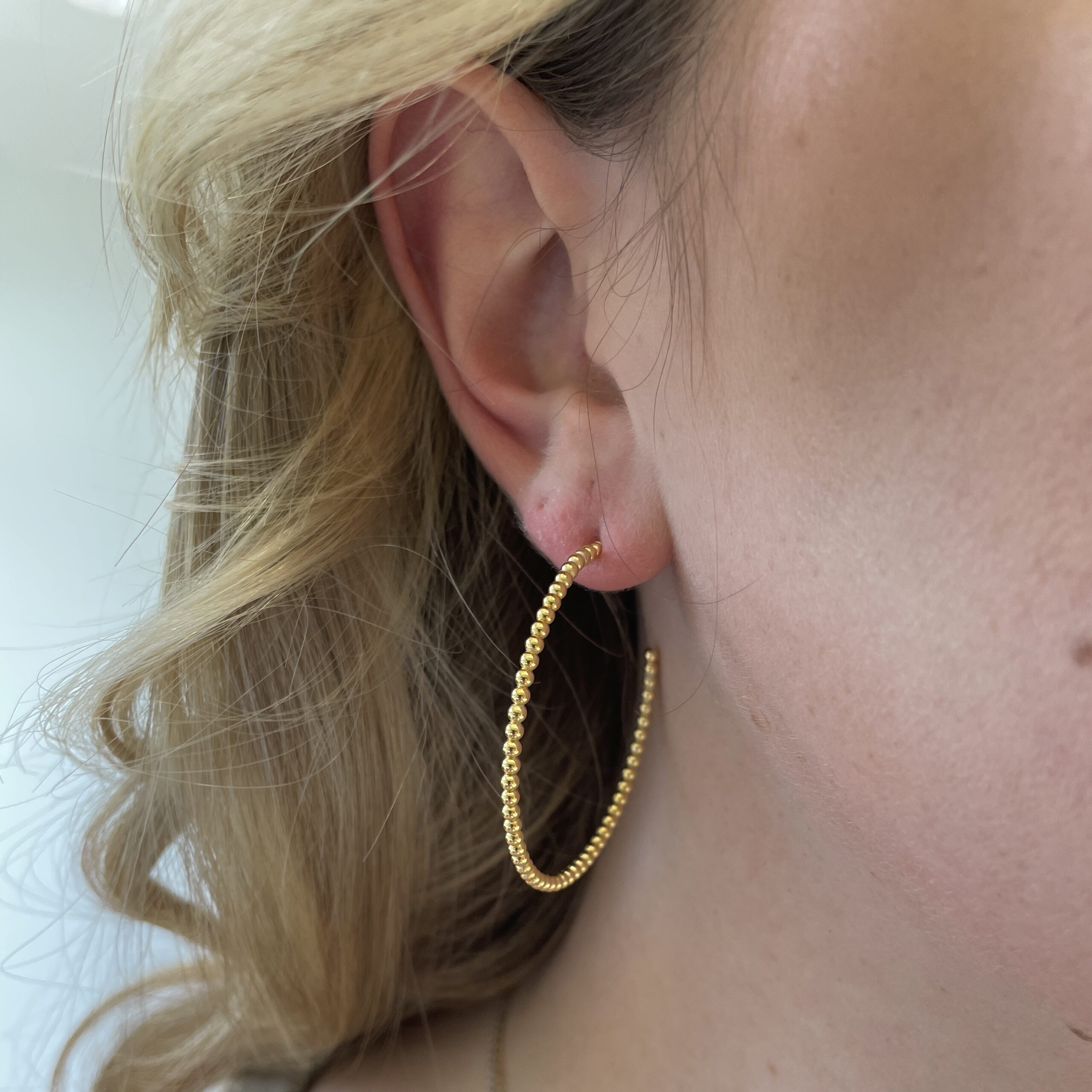 Gold Plated Sterling Silver Hoop Earrings