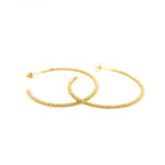 Gold Plated Sterling Silver Hoop Earrings