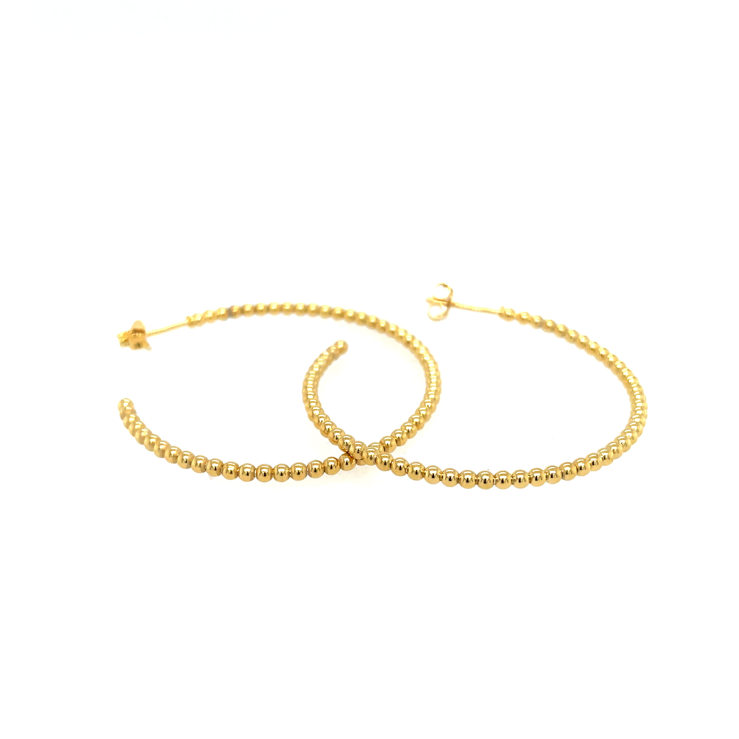 Gold Plated Sterling Silver Hoop Earrings