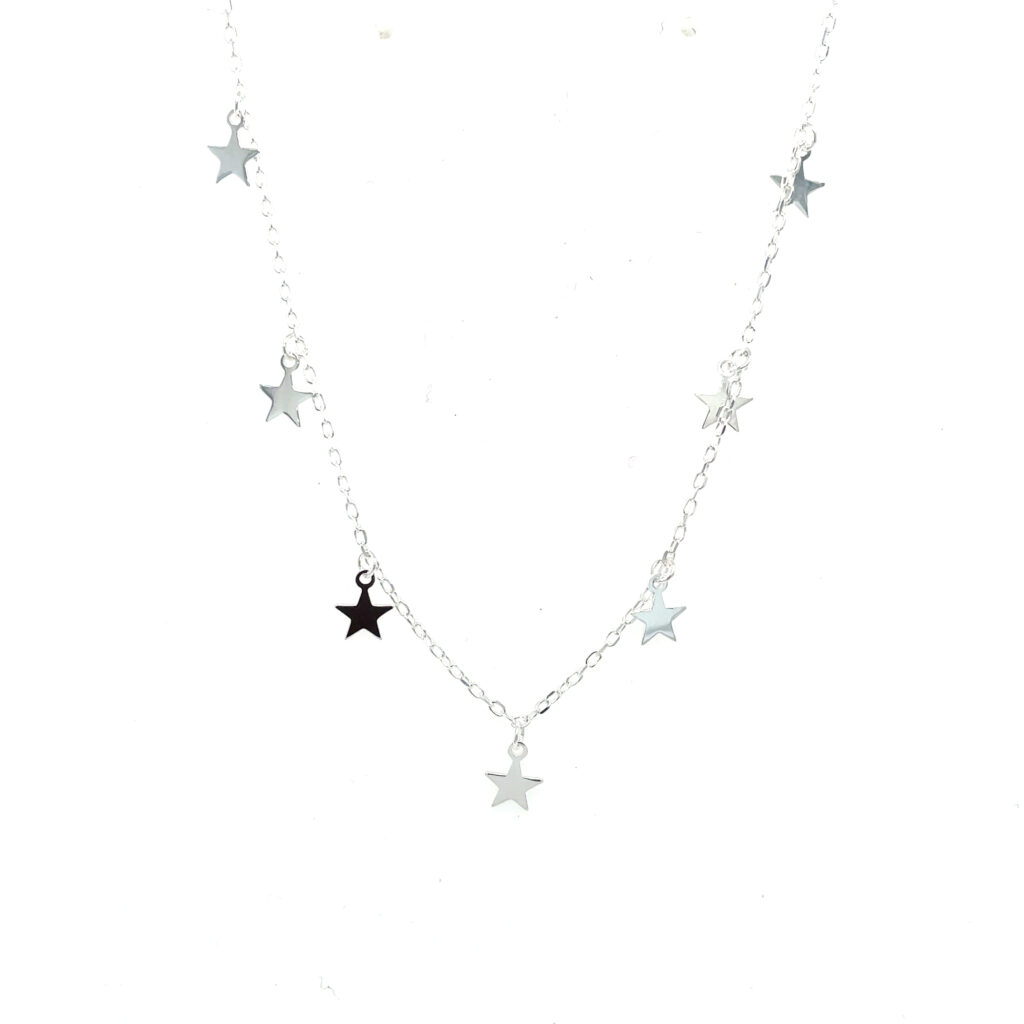 Sterling Silver Star Dangle Necklace