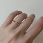 Estate: Yellow Gold Diamond Promise Ring