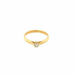 Estate: Yellow Gold Diamond Promise Ring