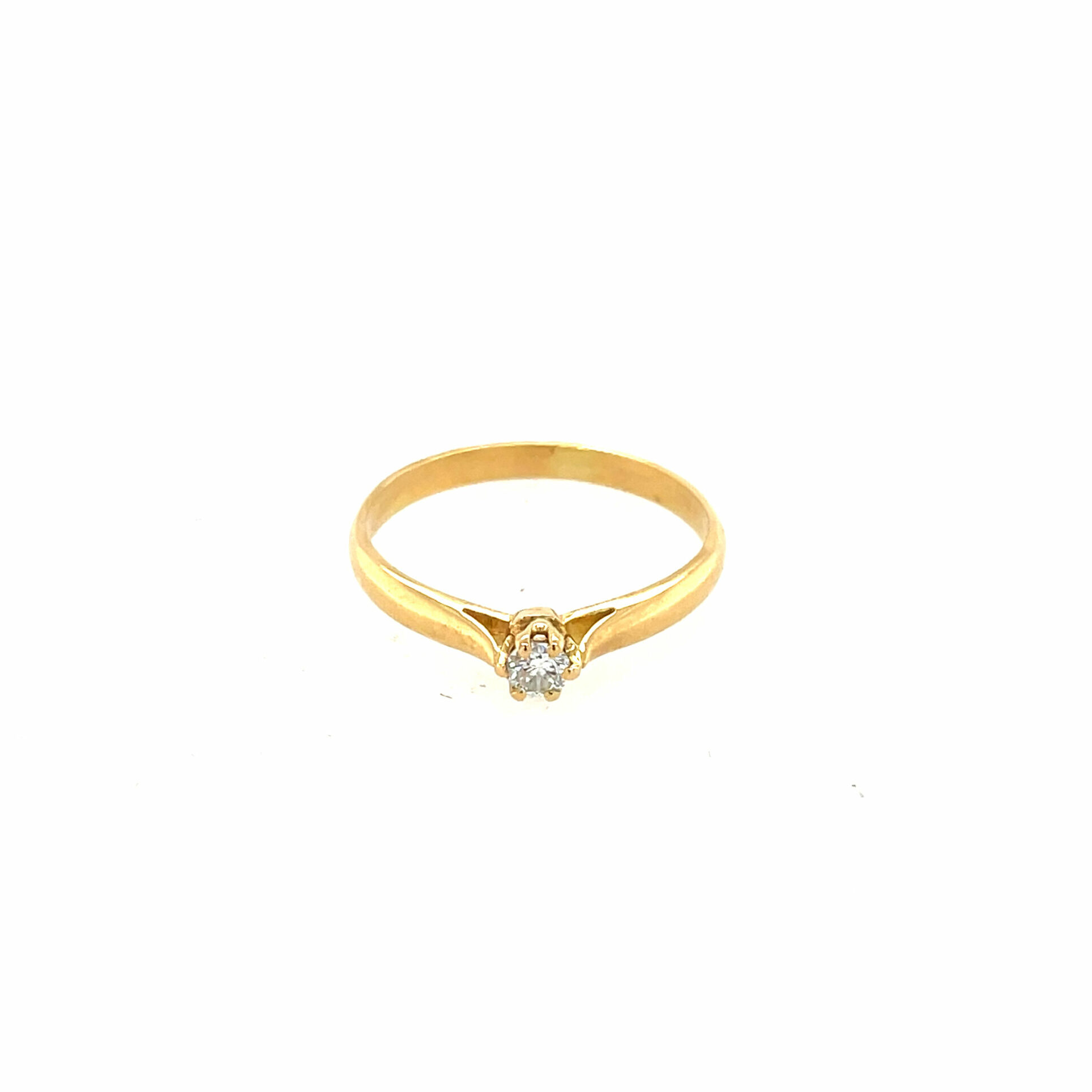 Estate: Yellow Gold Diamond Promise Ring