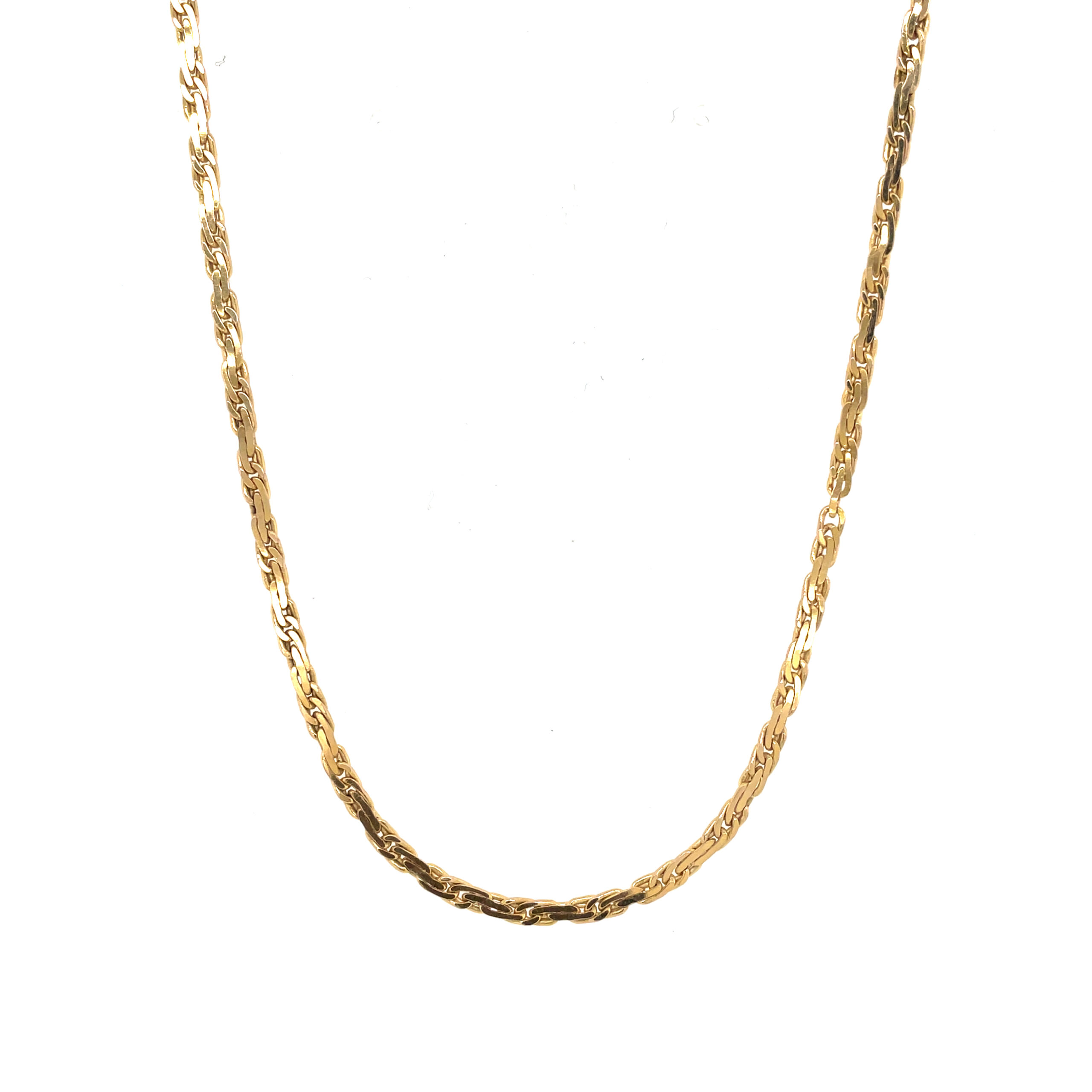 Estate: Yellow Gold Flat Rope Chain