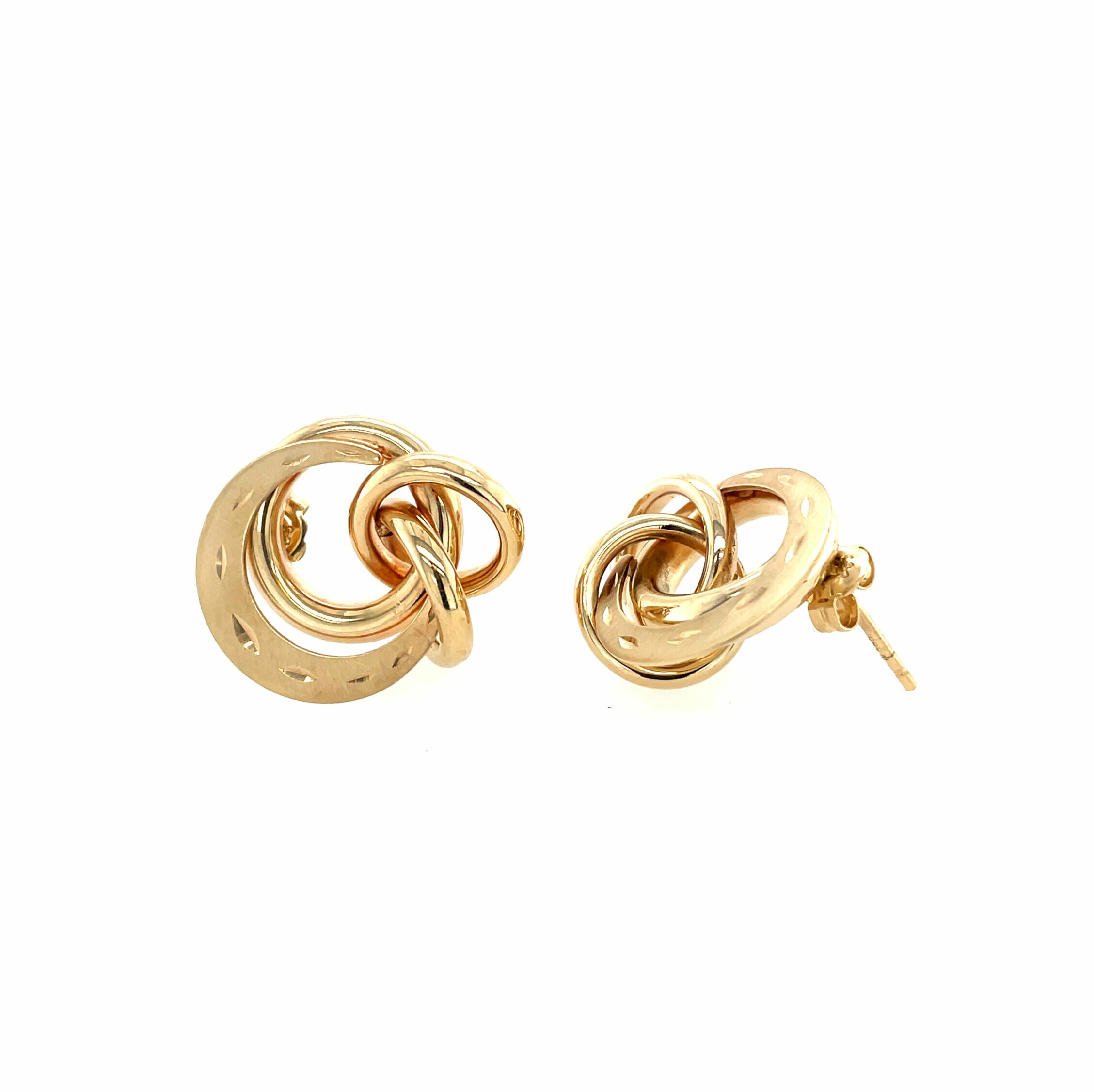 Estate: Yellow Gold Multi-Loop Stud Earrings