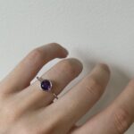 Sterling Silver Bezel Set Amethyst Ring