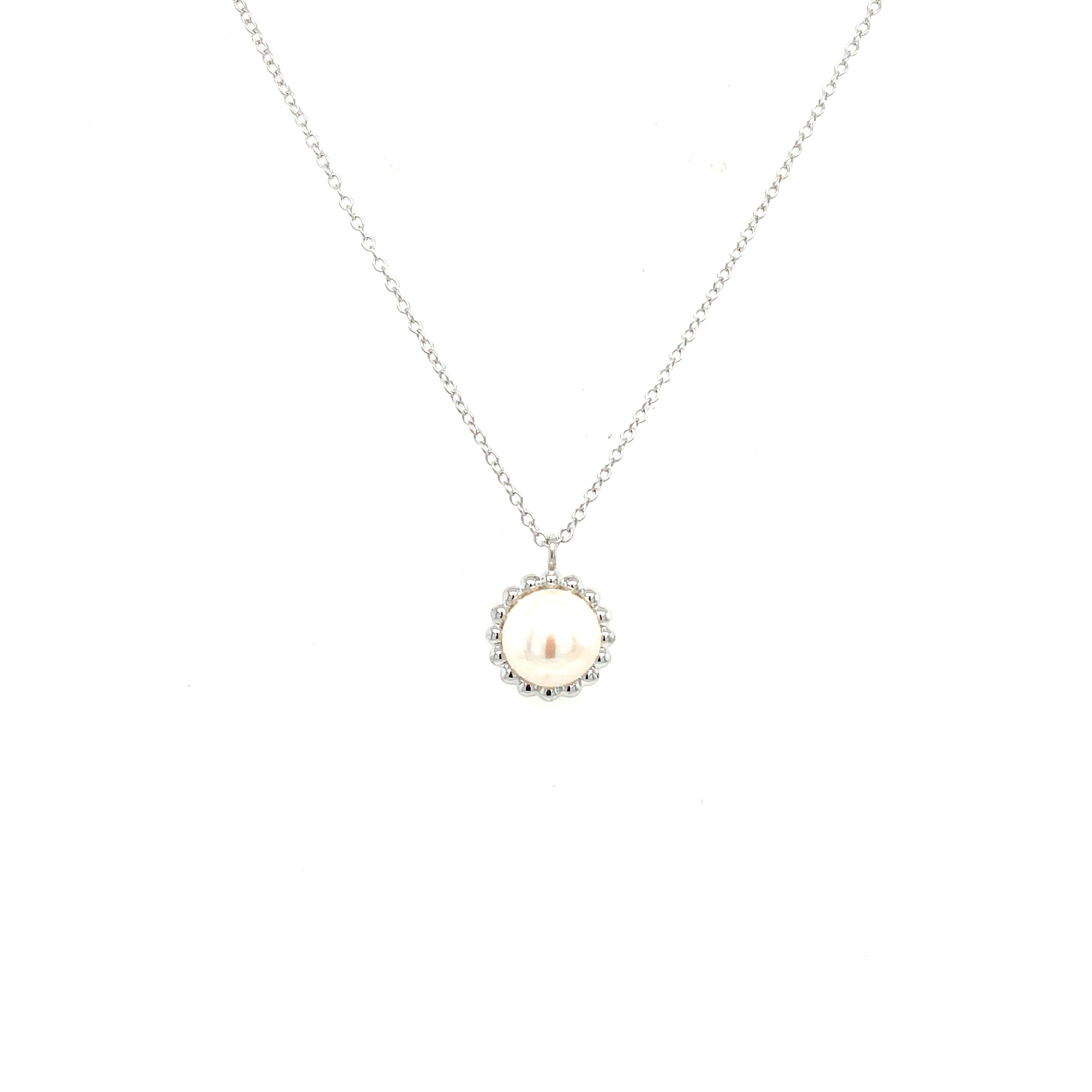 Sterling Silver Freshwater Pearl Pendant Necklace