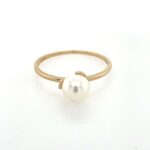 Yellow Gold Pearl Ring