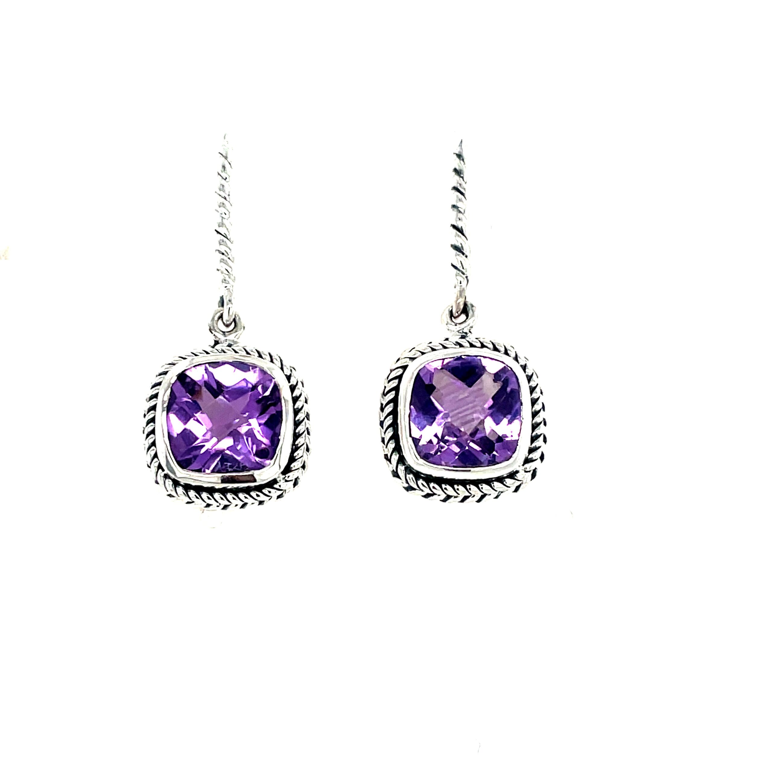 Sterling Silver Amethyst Earrings