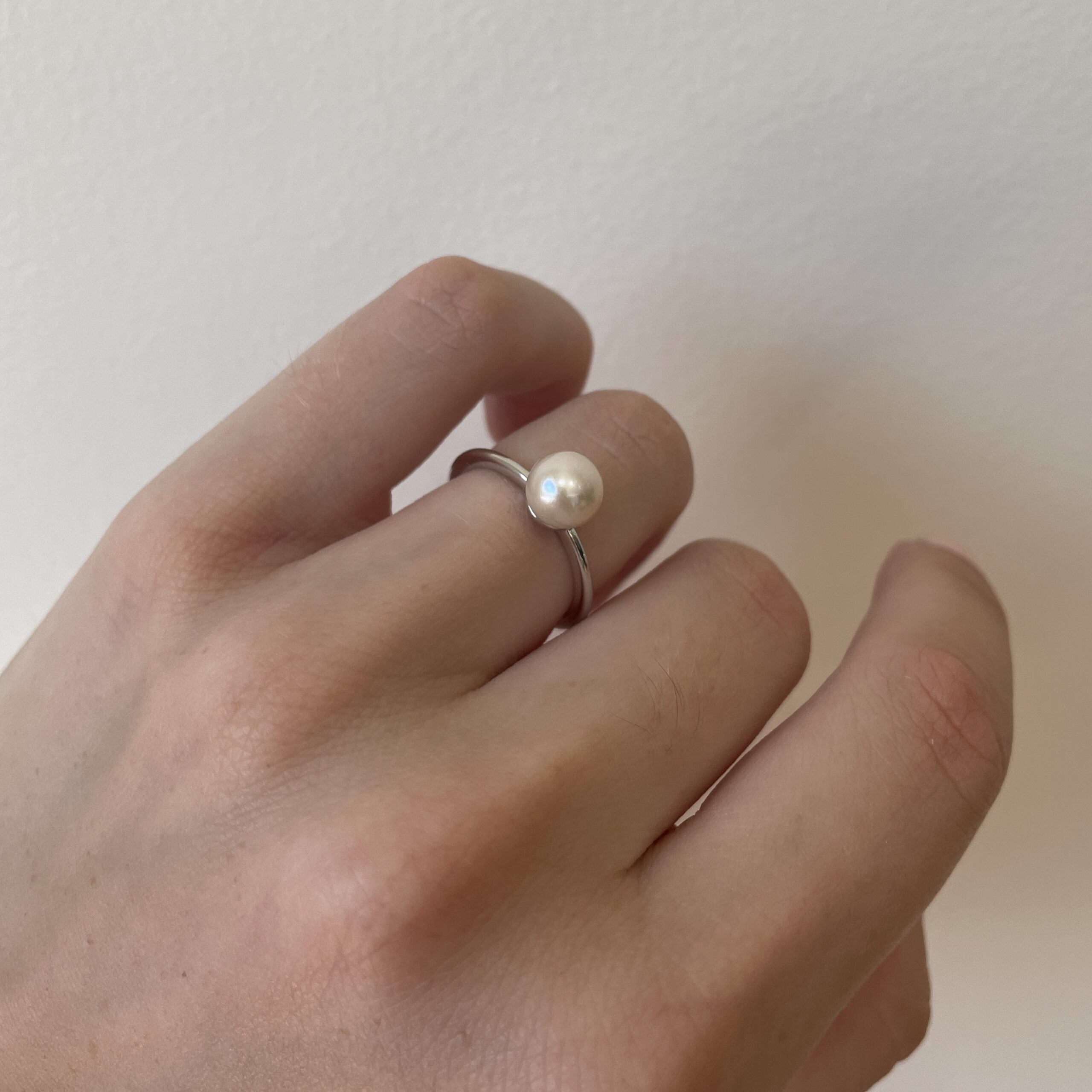 Sterling Silver Pearl Ring