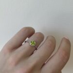 Sterling Silver Bezel-Set Peridot Ring