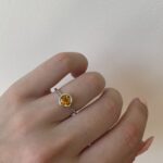 Sterling Silver Bezel-Set Citrine Ring