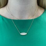 Yellow Gold Mother of Pearl Briolette Necklace