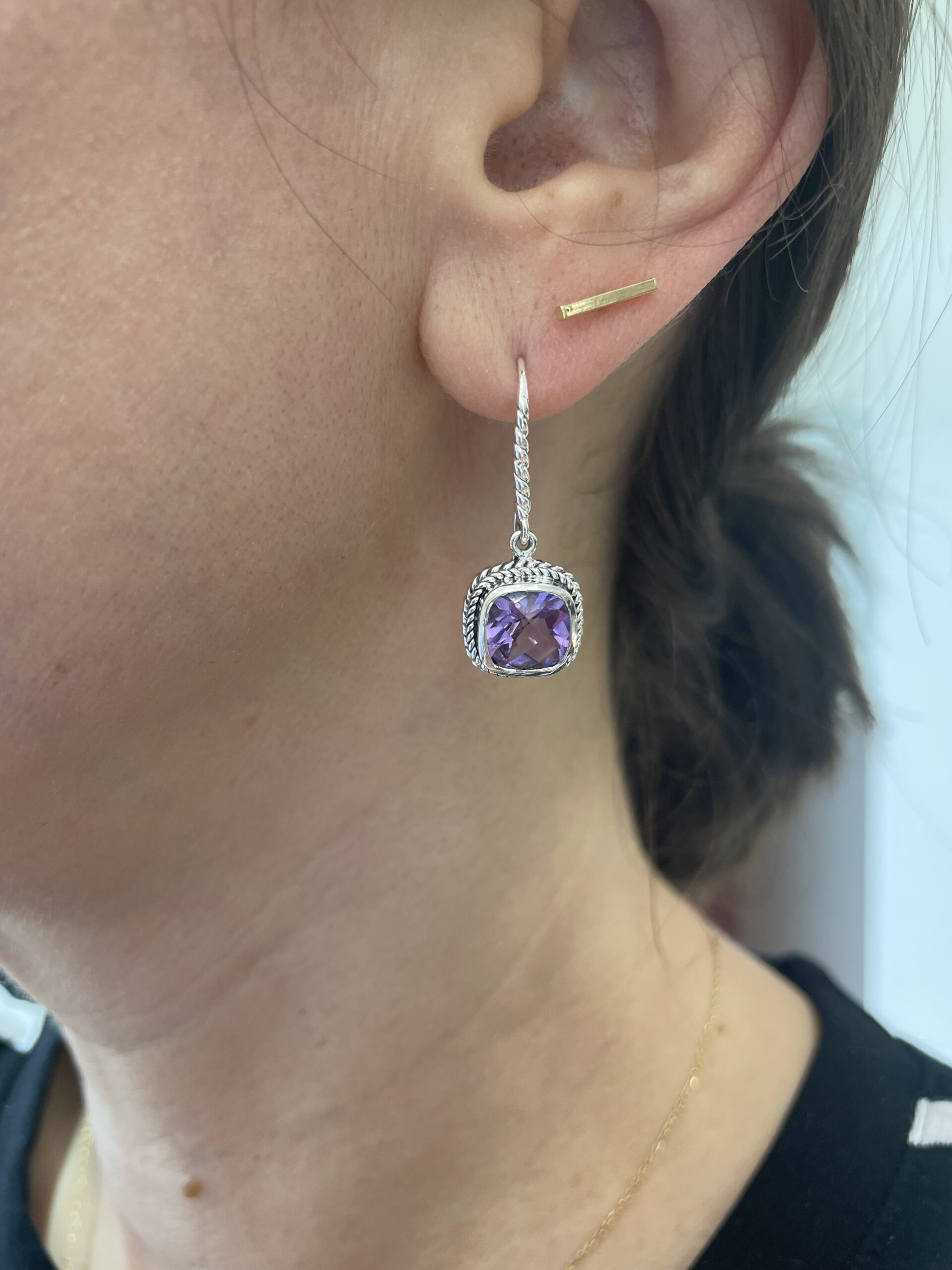 Sterling Silver Amethyst Earrings