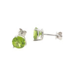 White Gold Peridot Earrings