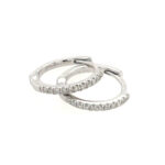 White Gold 14mm Diamond Huggies