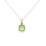 Yellow Gold Peridot and Diamond Necklace