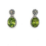 Sterling Silver Antique-Inspired Peridot Earrings