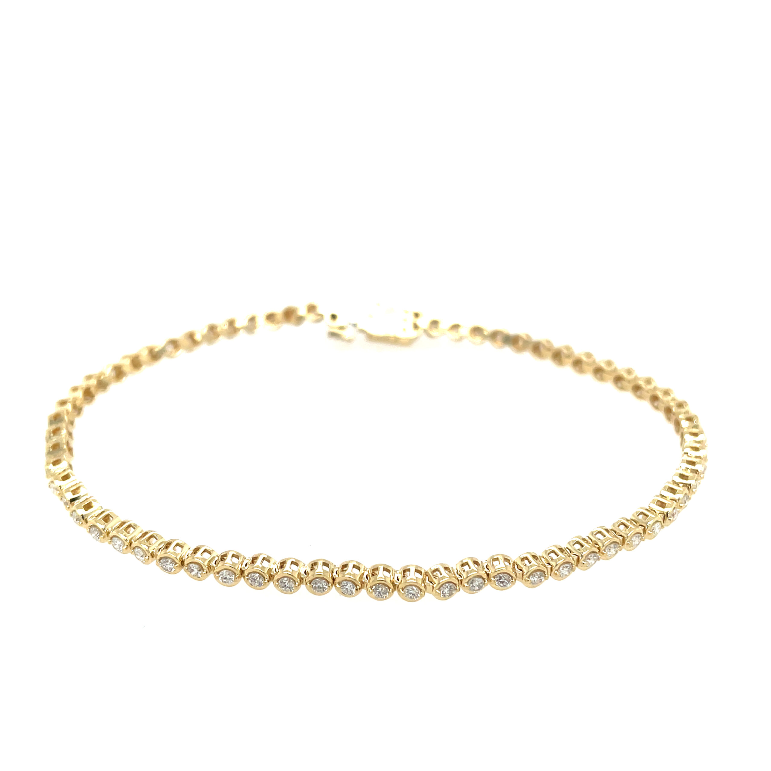 Yellow Gold Diamond Tennis Bracelet