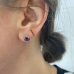 Sterling Silver Antique-Inspired Amethyst Earrings