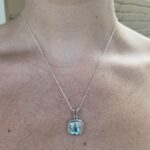 Sterling Silver Antique-Style Blue Topaz Necklace