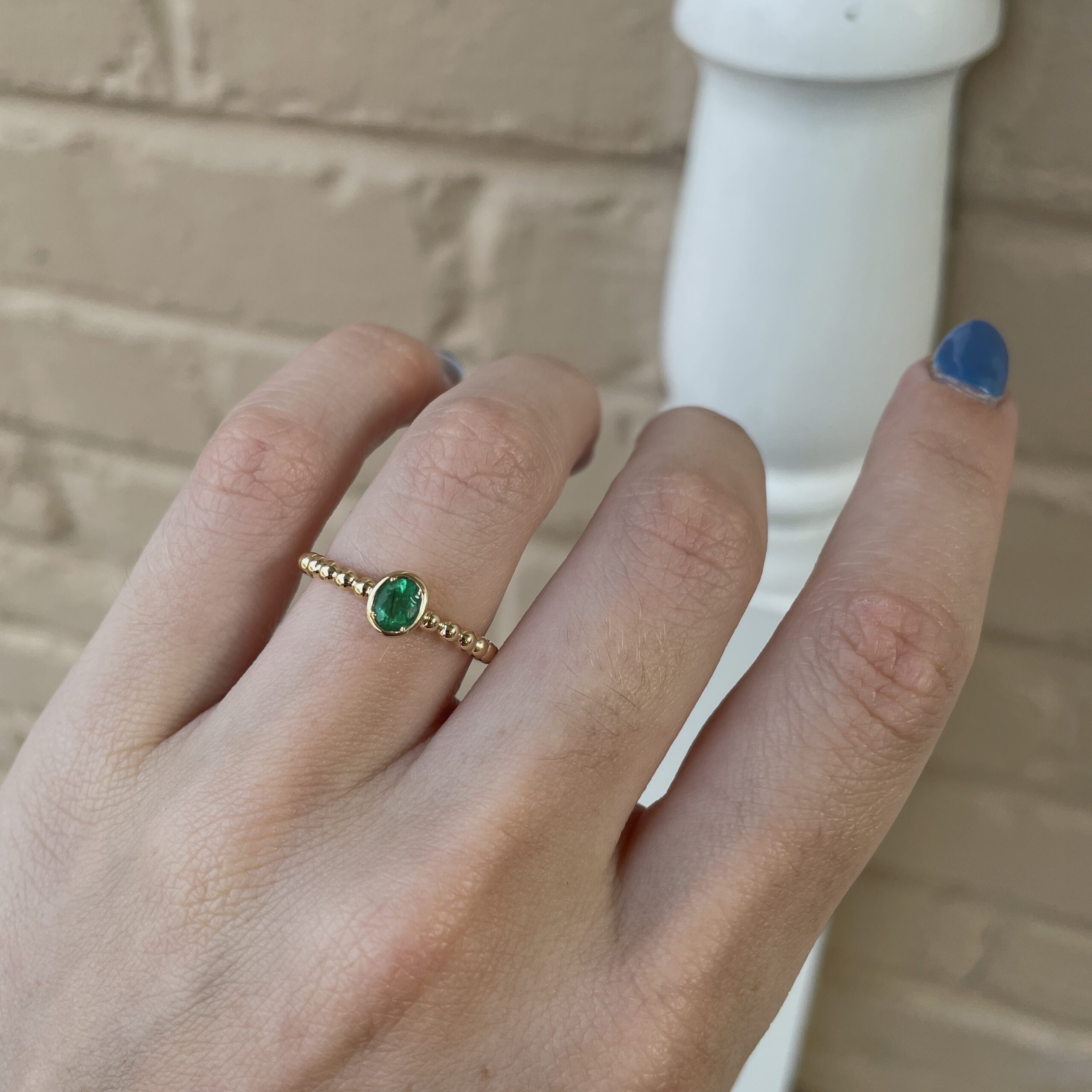 Yellow Gold Emerald Ring