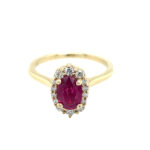 Yellow Gold Ruby & Diamond Ring