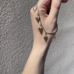 Estate: Yellow Gold Bracelet with Leaf Dangles