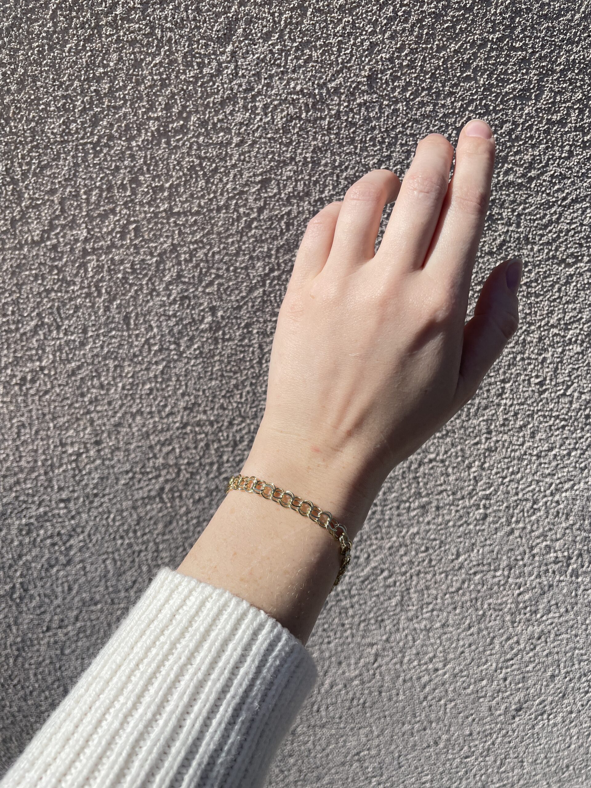 Estate: Yellow Gold Double Linked Bracelet