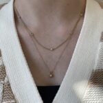 Estate: Yellow Gold Diamond Station Necklace