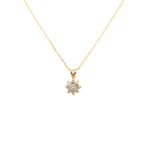 Estate:  Yellow Gold Diamond Cluster Necklace