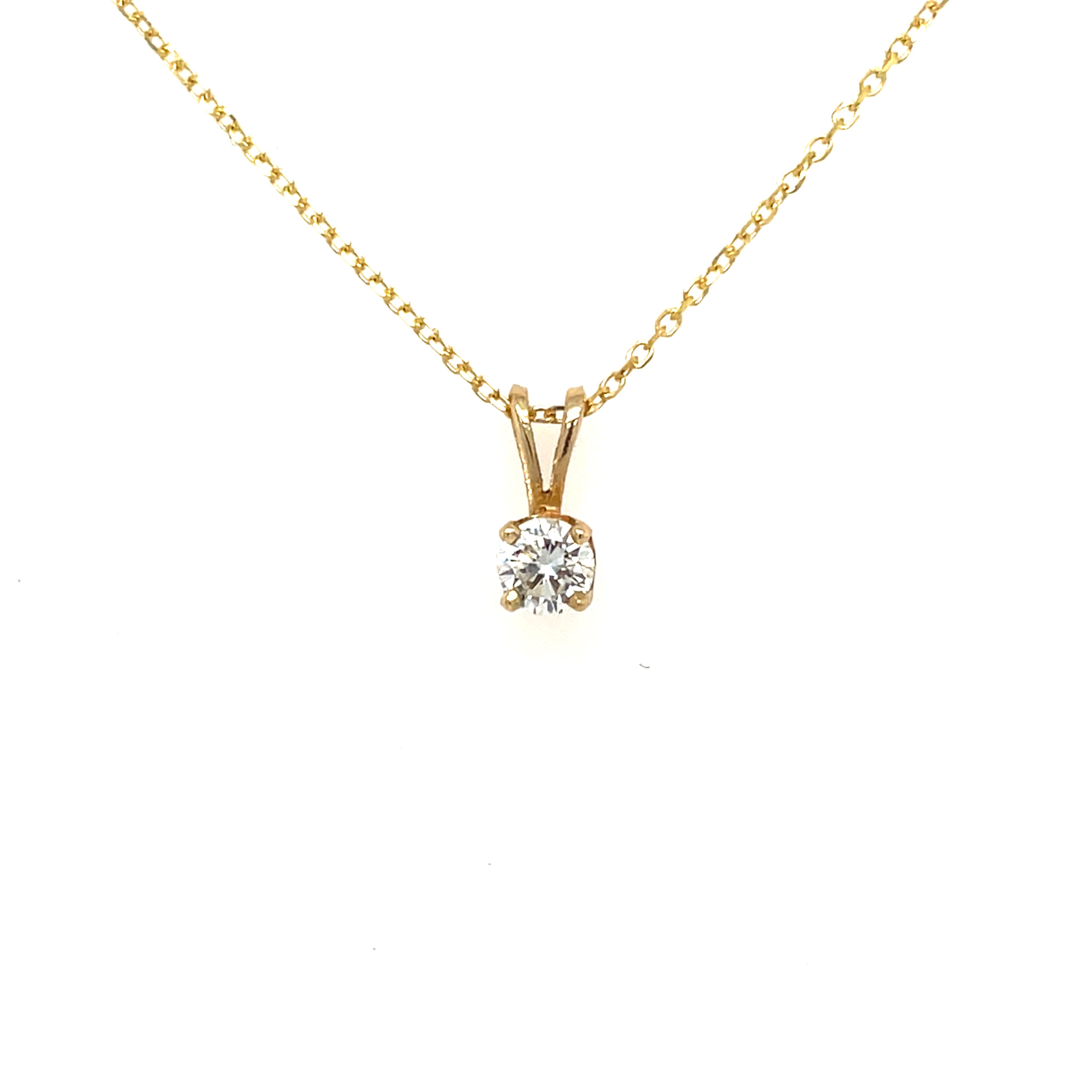 Estate:  Yellow Gold Diamond Necklace