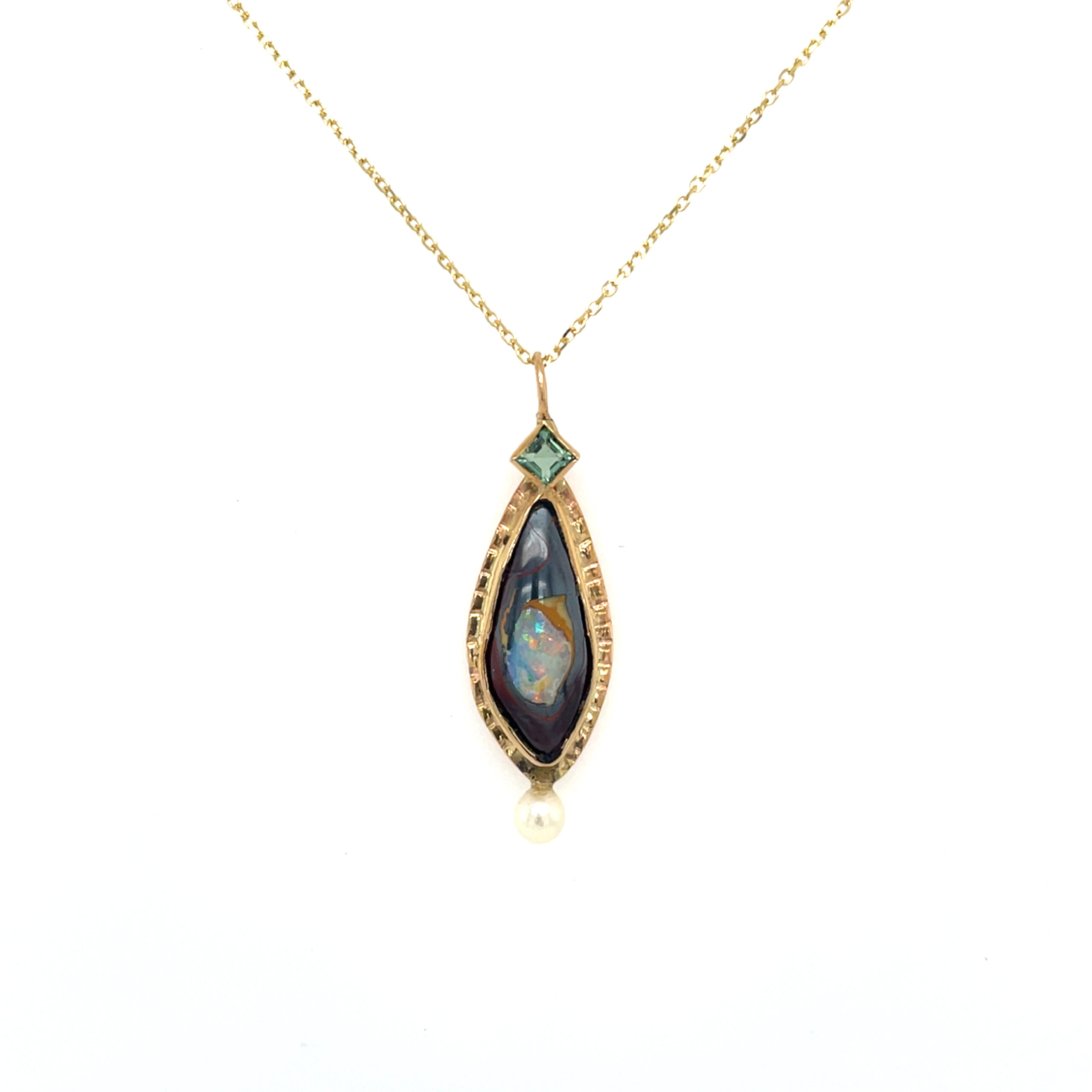 Estate: Opal Pendant Necklace