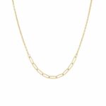 Yellow Gold Eiffel Detail Necklace