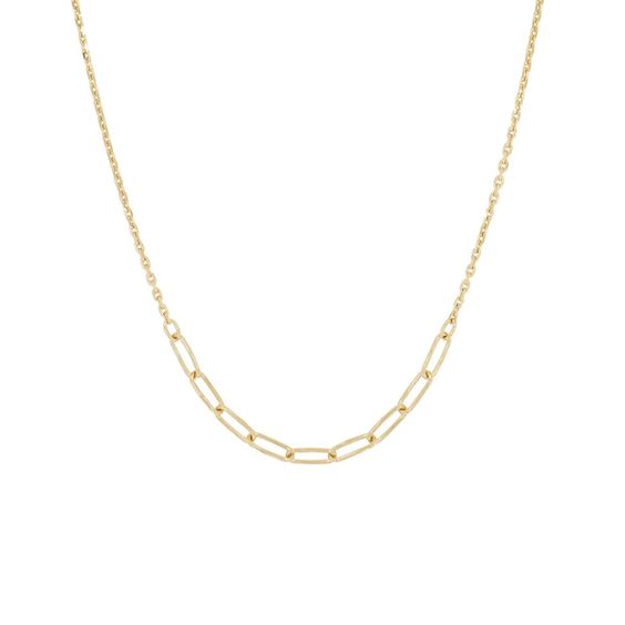 Yellow Gold Eiffel Detail Necklace