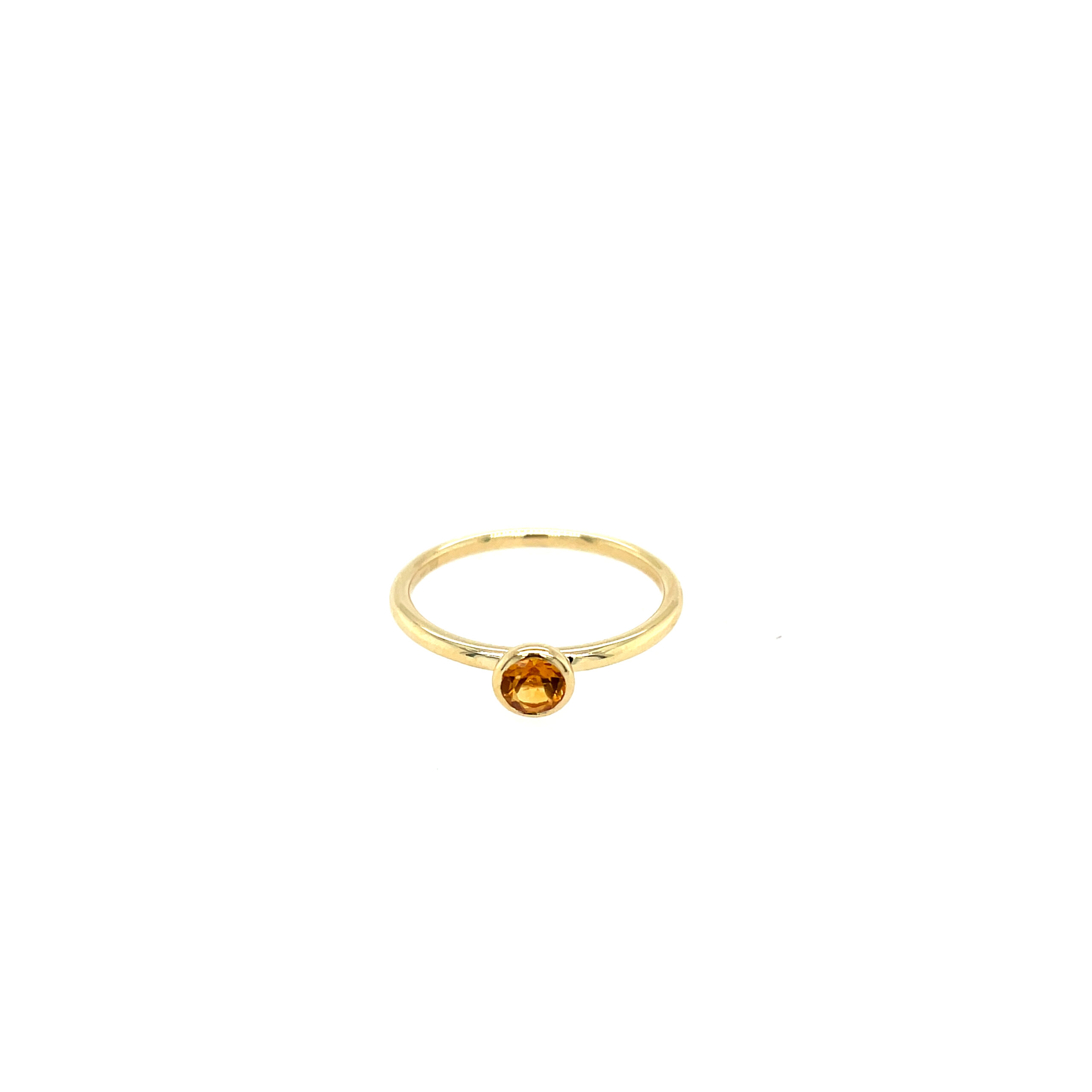 Yellow Gold Citrine Ring