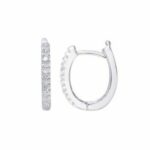 White Gold Diamond Hoop Earrings